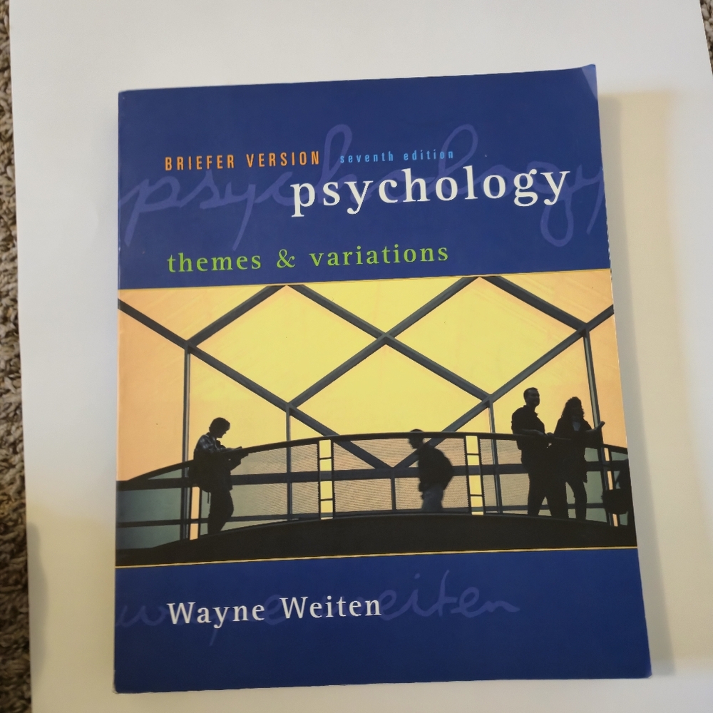 Psychology Textbook: Themes & Variations, Briefer Version, 7th Edition b Wayne W